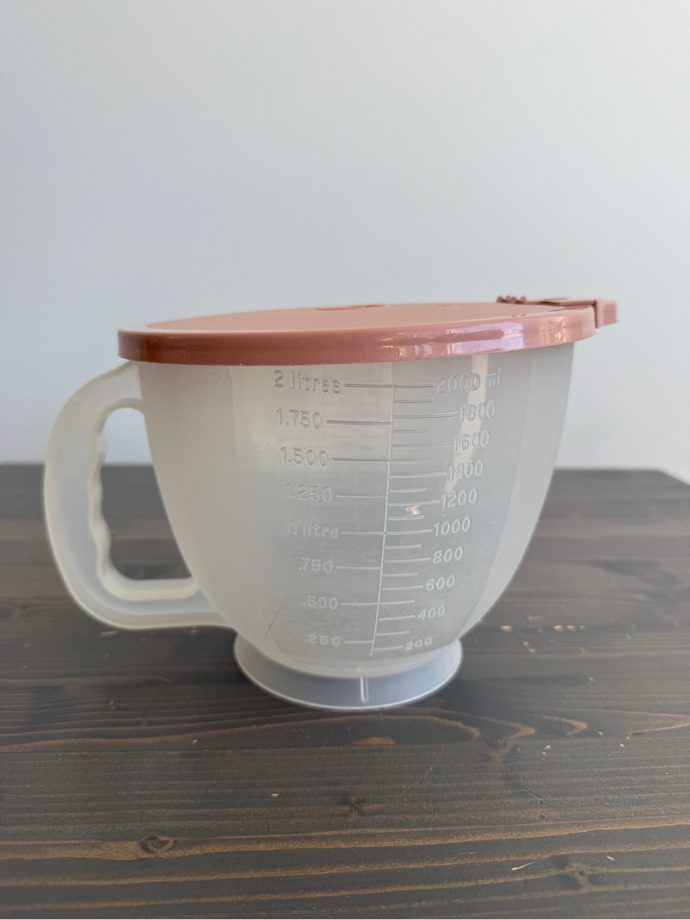 Vintage Tupperware Classic Mix-N-Store Pitcher
Made in Canada